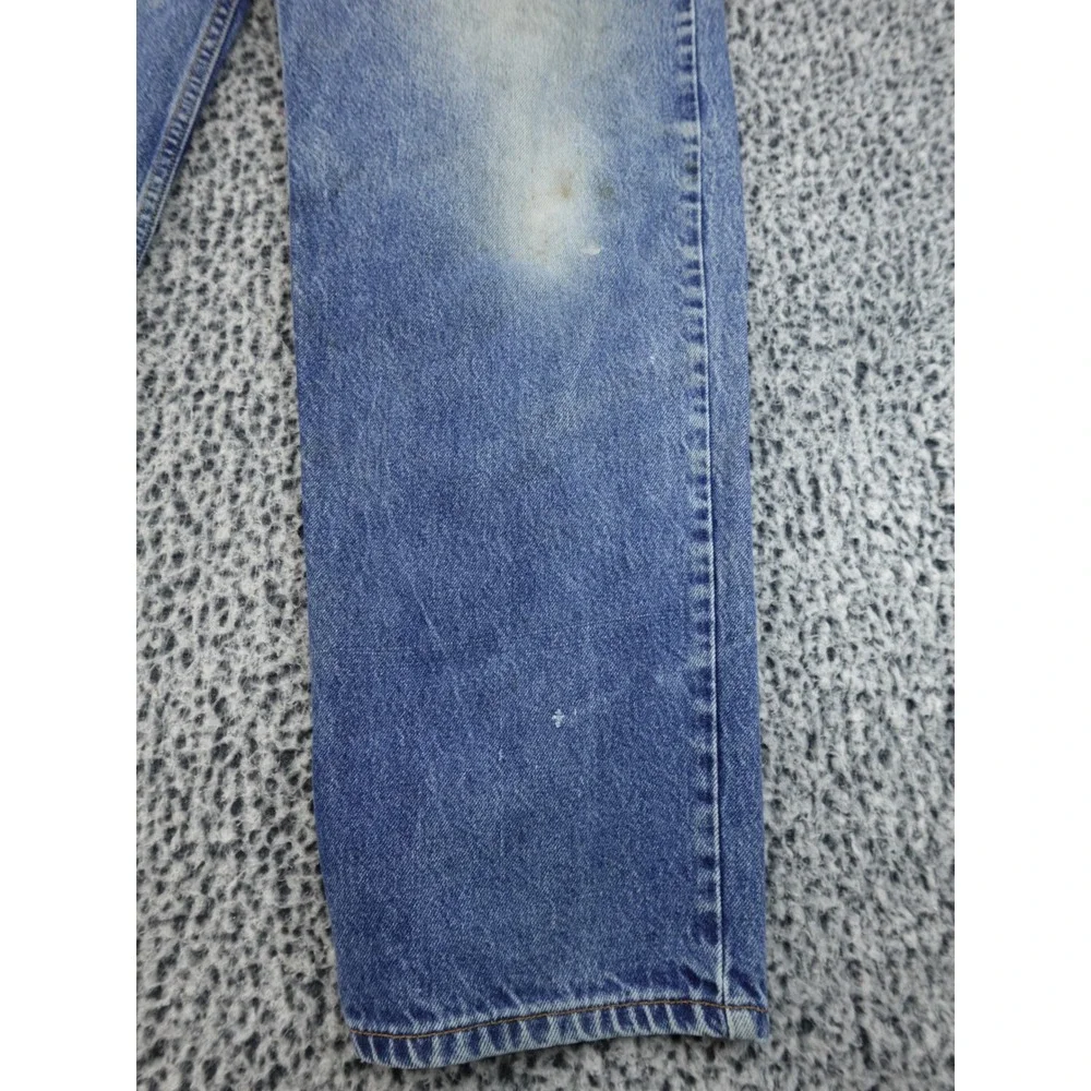 Levi's 550‎ Relaxed Fit Tapered Leg Jeans Mens 42x32 Blue Denim Distressed Work